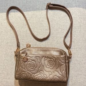 Pigskin Leather Crossbody Gag, many pockets!